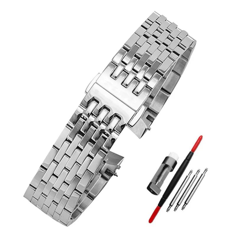 

High Quality Stainless Steel Metal Watch Straps For Tissot 1853 T41 T006 Watch band Bracelet 19MM Accessories Watchband 19mm срібний