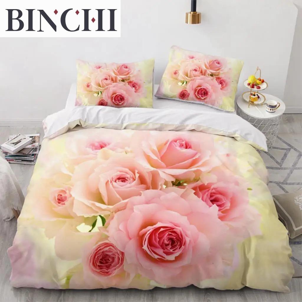 Luxury 3D Bedding Set Europe Double Duvet Cover Comfortable Blanket Quilt Nordic Bed Linen
