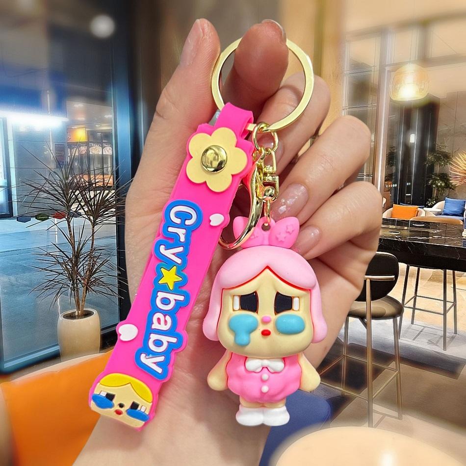 Cartoon Crybaby Vinyl Doll Animal schoolbag Pendant Keychain Gift