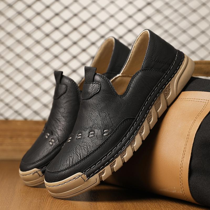 Fashion Comfy Driving Casual Flats Fashion Style Men's Loafers Fashion Outdoor Lazy Shoes Slip on Male Driving Shoes Handmade Moccasins