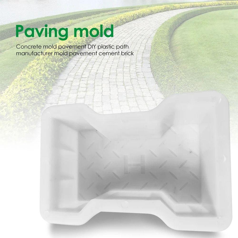 1Pcs 22x13.5cm Paving Brick Mould H Shape Plastic Stepping Stone Paver Reusable DIY Concrete Path Maker Mold