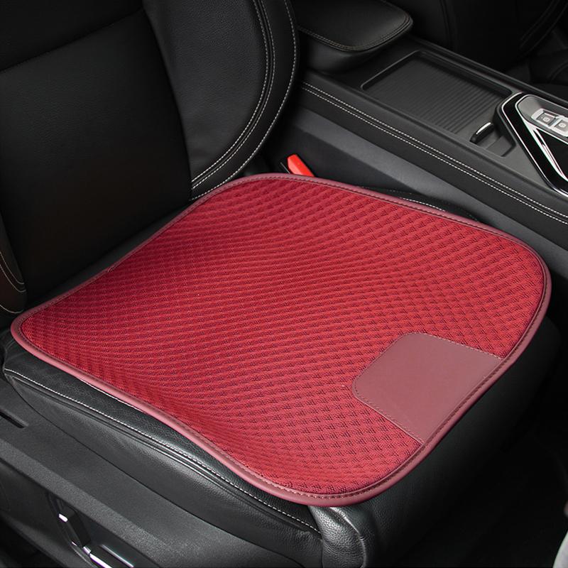 Sommer Kühl Eis Seide Autositzkissen Einteilig Vordersitzschoner Matte Für Fahrer Atmungsaktive Sitzbezugspolster Autozubehör