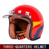 Warm three-quarters retro helmet for men and women motorcycle winter warm cruise American 3/4 half helmet.