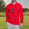Men's Classic Golf  Shirts Ice Silk Breathable Long Sleeve  Performance Collar Shirts Lightweight Summer Casual Quick Dry Tee
