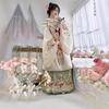 Ming Dynasty Style Hanfu Set Women With Embroidered Cloud Shoulder Wide Sleeve Top Horse Face Skirt
