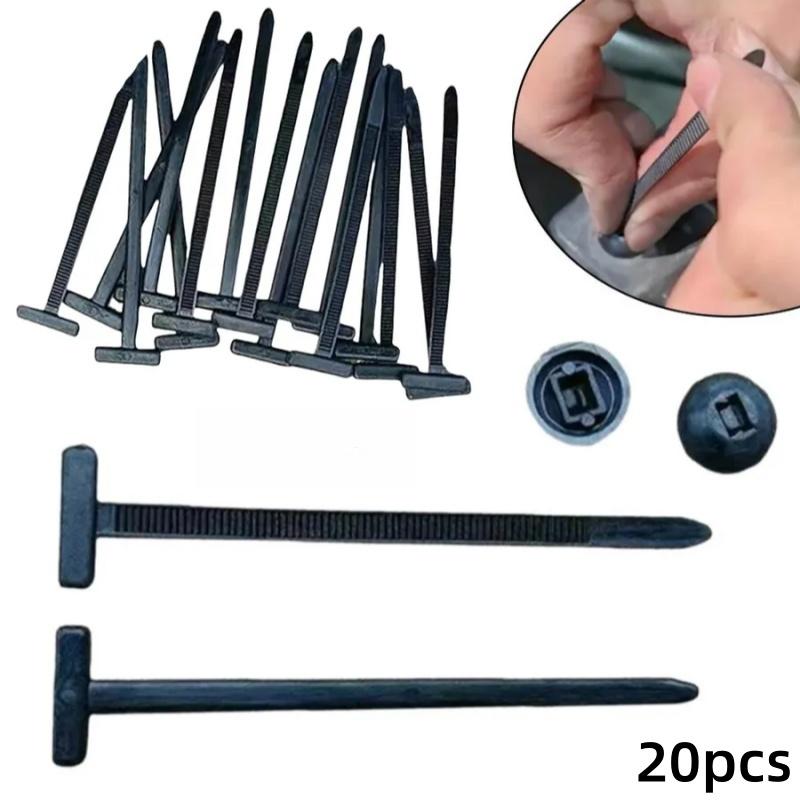 20/50PCS Nylon Universal Cable Tie Buckle Heavy Duty Self-Locking Zip Ties Holder with Pin Fasteners Car Body UV Resistant Zipties