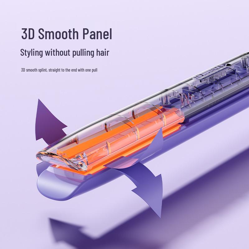 Dual-Use Negative Ion Hair Styler: Straightener & Curler - Gentle, Non-Damaging Heat Plate