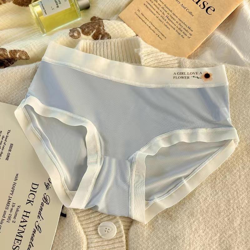 Damen Frühling und Sommer Kontrahiert Frisch und Süß Eis Seide Nacktes Gefühl Spurlos im Taillen Dreieck Slip