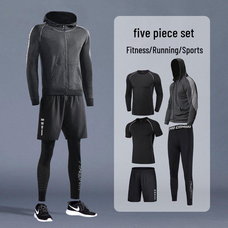 Herren Sportset: Laufen & Fitnessstudio Schnelltrocknend Hochelastisches Outfit