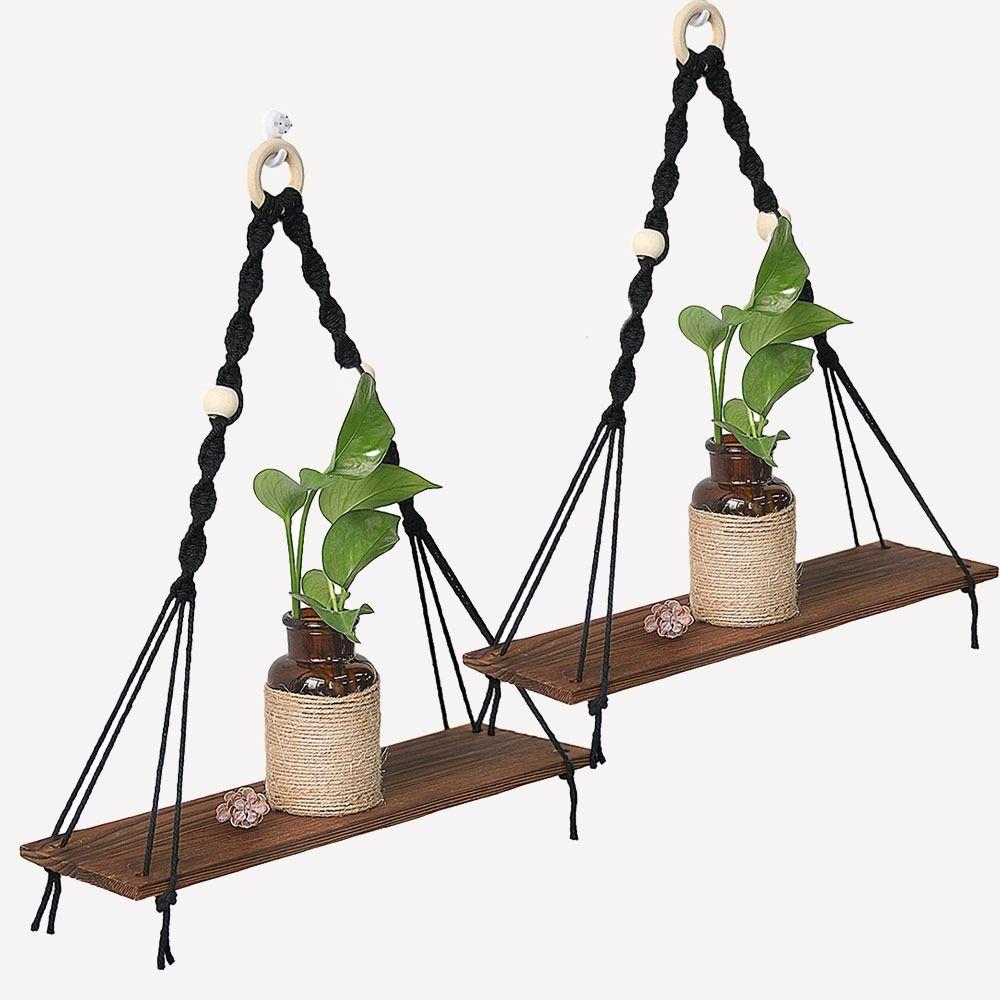 

1/2 шт., тканый декоративный кулон из бука/хлопка, 23,03 дюйма, декоративная настенная полка для офиса