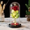 Glass cover simulation rose ornament, immortal flower ornament creative Mother's Day Valentine's Day gift