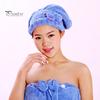 Touca de secagem de cabelo com elástico superabsorvente, secagem rápida, espessamento, menos frizz, decoração de laço, touca de secagem de cabelo, envoltório de cabeça de secagem, uso doméstico em viagens, banho
