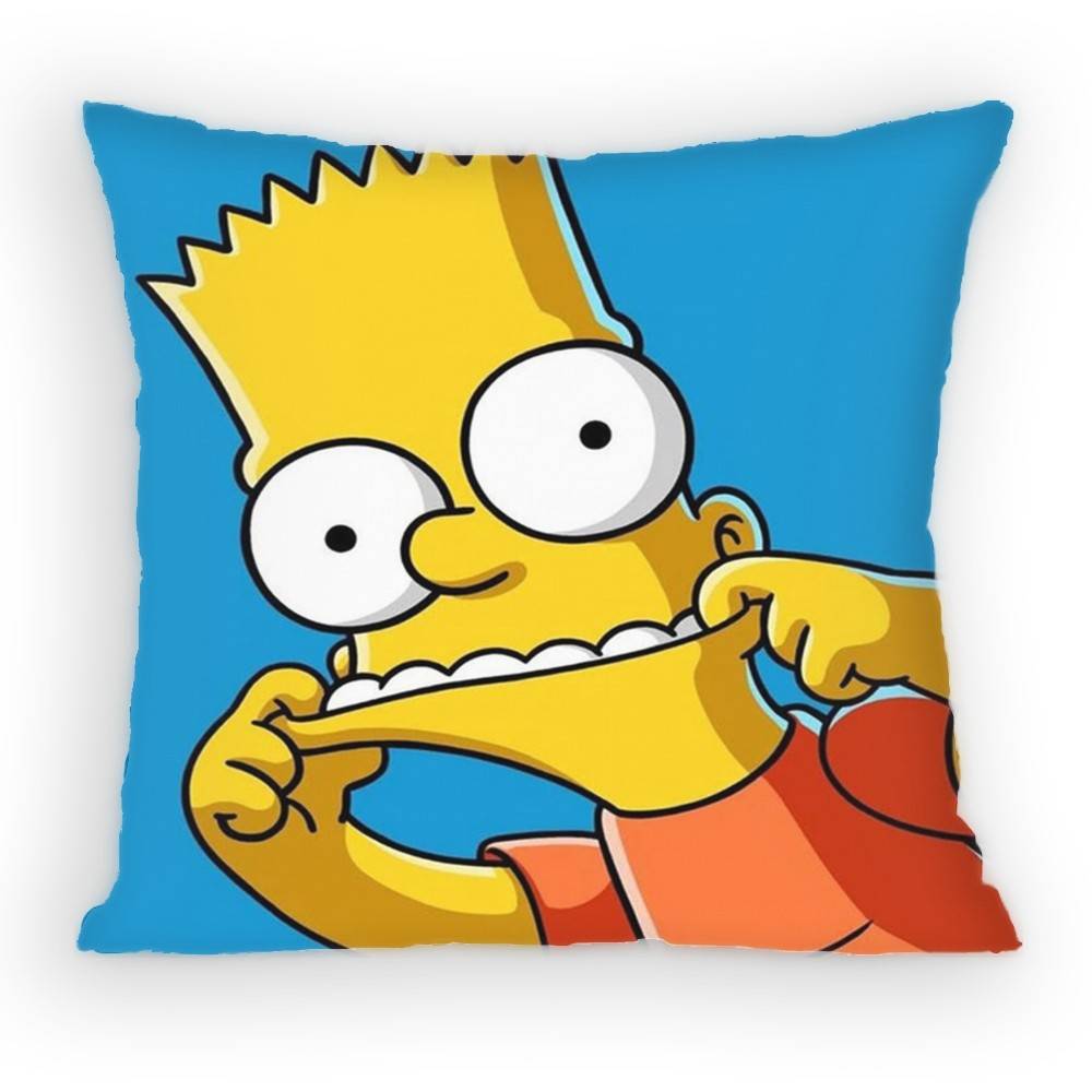 Cartoon The SSimpsons Anime Pillow Case Sofa Living Room Bedroom Headboard Backrest Cushion Square Cushion Nap Time