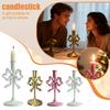 Bow-shaped Candlesticks, Candlesticks Available In Three Colors, Tall Wrought Iron Candlesticks, Vintage Home Décor, Weddings, Holidays And Christmas.