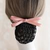 Bun Cover Mesh Hair Net Bow Ponytail Clip Korean Bun Snood Hairgrips Cover Net Women Spring Clips