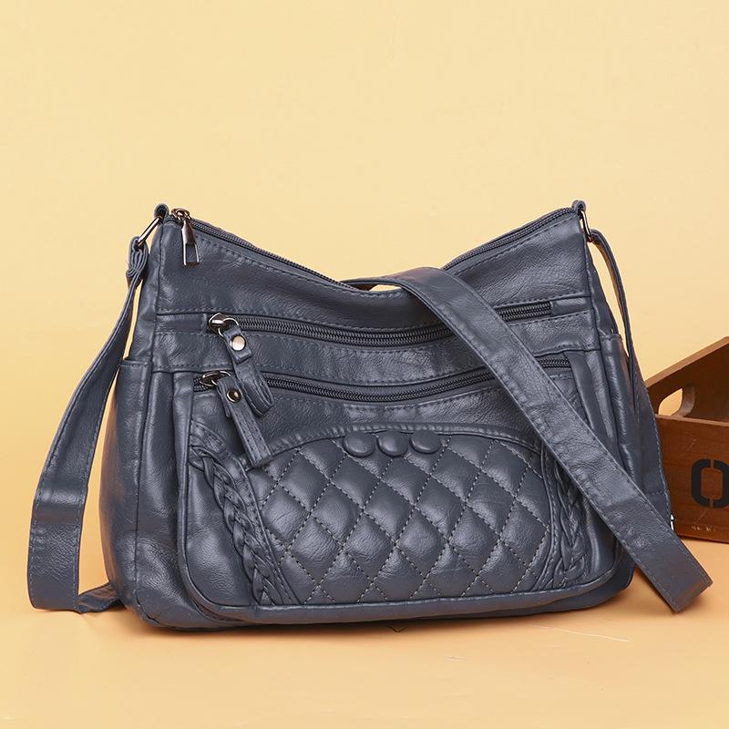 Damska torebka na ramię o dużej pojemności, lekka, crossbody, mała kwadratowa torebka, nowa, ze skóry pranej, damska torba, modna, z miękkiej skóry