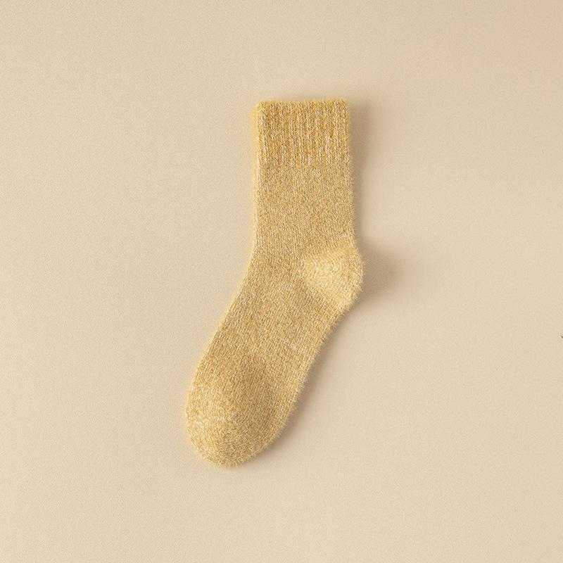 5 Pairs of  Male Autumn and Winter Plush Warm Thickened Floor Mid Calf Socks