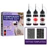 Kit de tatuajes temporales impermeables para arte corporal plantillas decorativas para la piel