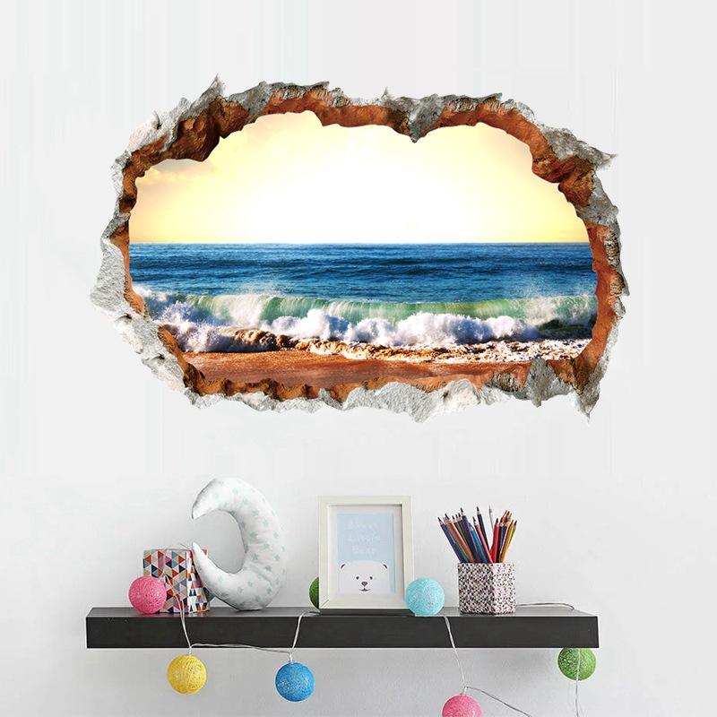 Decorative Painting Wall Sticker with 3D Holes for Home Waterproof Decor