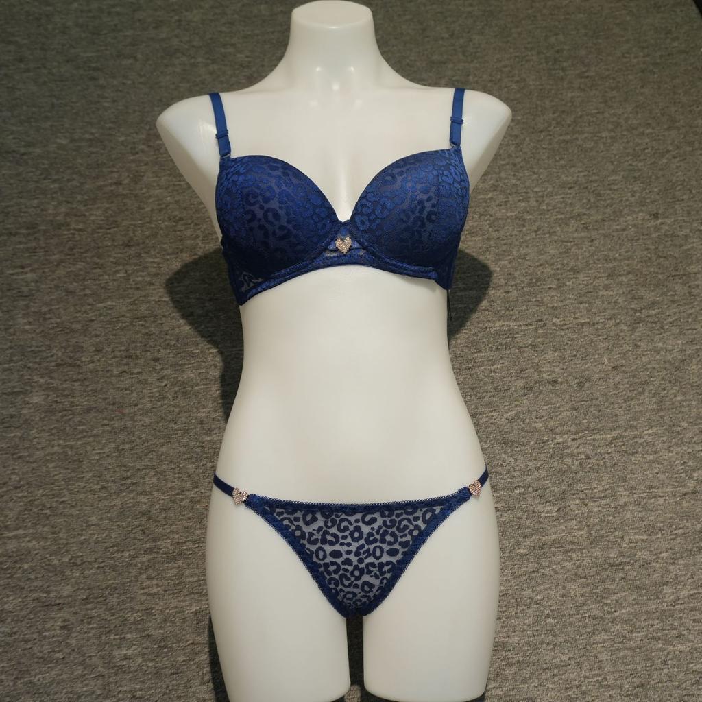 Russian underwear sexy transparent lace large size underwear love decorative bra set