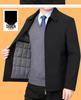 Men's Business Casual Autumn/Winter Warm Lapel Jacket with Cotton Padding