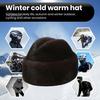 Gorro Acogedor de Invierno para Hombre Color Sólido Piel Sintética Engrosado Cálido Felpa Resistente al Frío y al Viento Accesorios de Moda para Exteriores Gorro