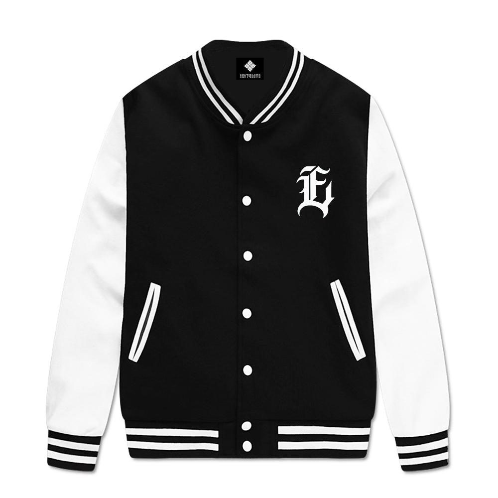 Eightvolume Ev Kudu Skull Varsity Jacket (Black/White)