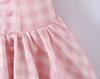 Women's Retro Pink Plaid Sleeveless Tank Dress - Petite, Waist-Cinching, A-Line, Short Skirt