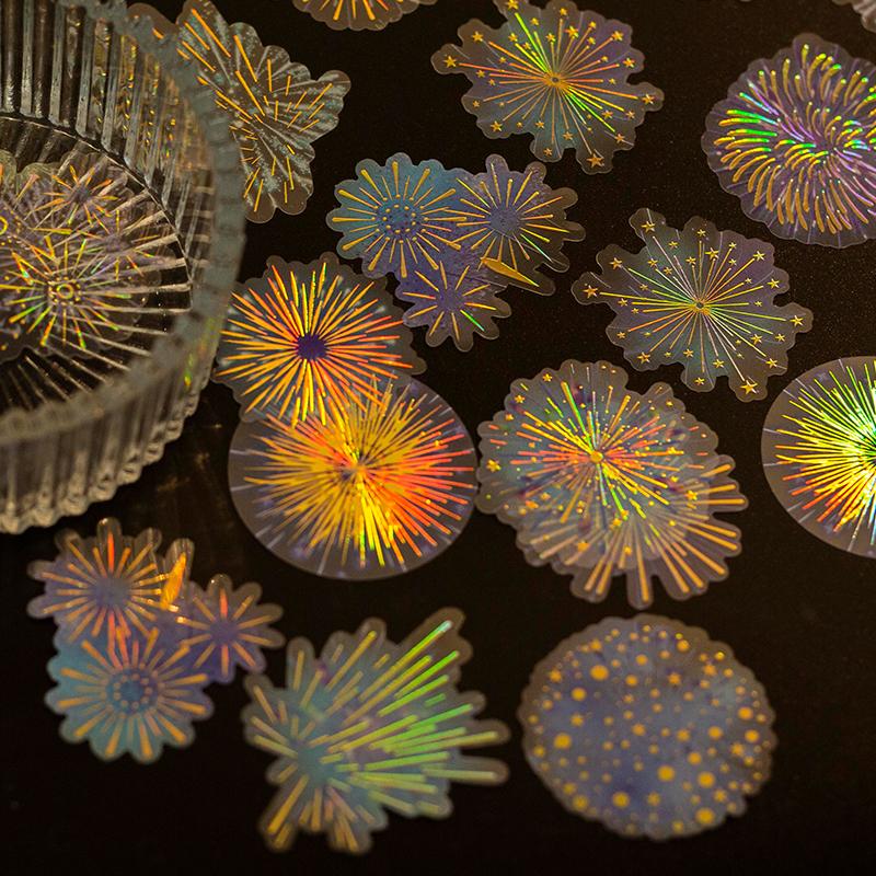 6 styles 20 pcs Fireworks blossoming SeriesRomantic fireworks theme DIY Decorative sticker Scrapbooking Material Diary Album