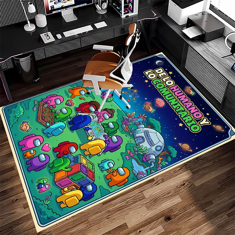Among Us Print Area Rug-Soft,Washable Non-Slip Indoor Mat Office Chairs,Living Room,Home Office Decorative Rug