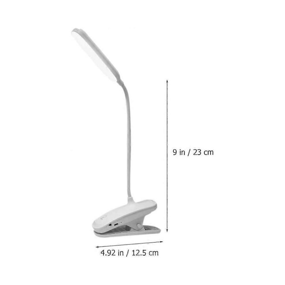 2pcs Book Light Desk Lamps for Home Study Aesthetic, Kids Clip-On Rechargeable LED Lamps, Adjustable Brightness