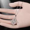 Witch Knot Stainless Steel Necklace Celtic Knot Witchcraft Protection Amulet Supernatural Pendant Jewelry Girls Gift