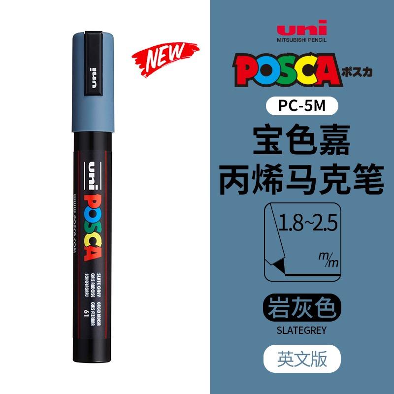 uni POSCA POP Water-Based Marker,Assorted Colors PC-1M/3M/5M 0.7~2.5mm Tips Professional Acrylic Paint Pen for Artists&Designers