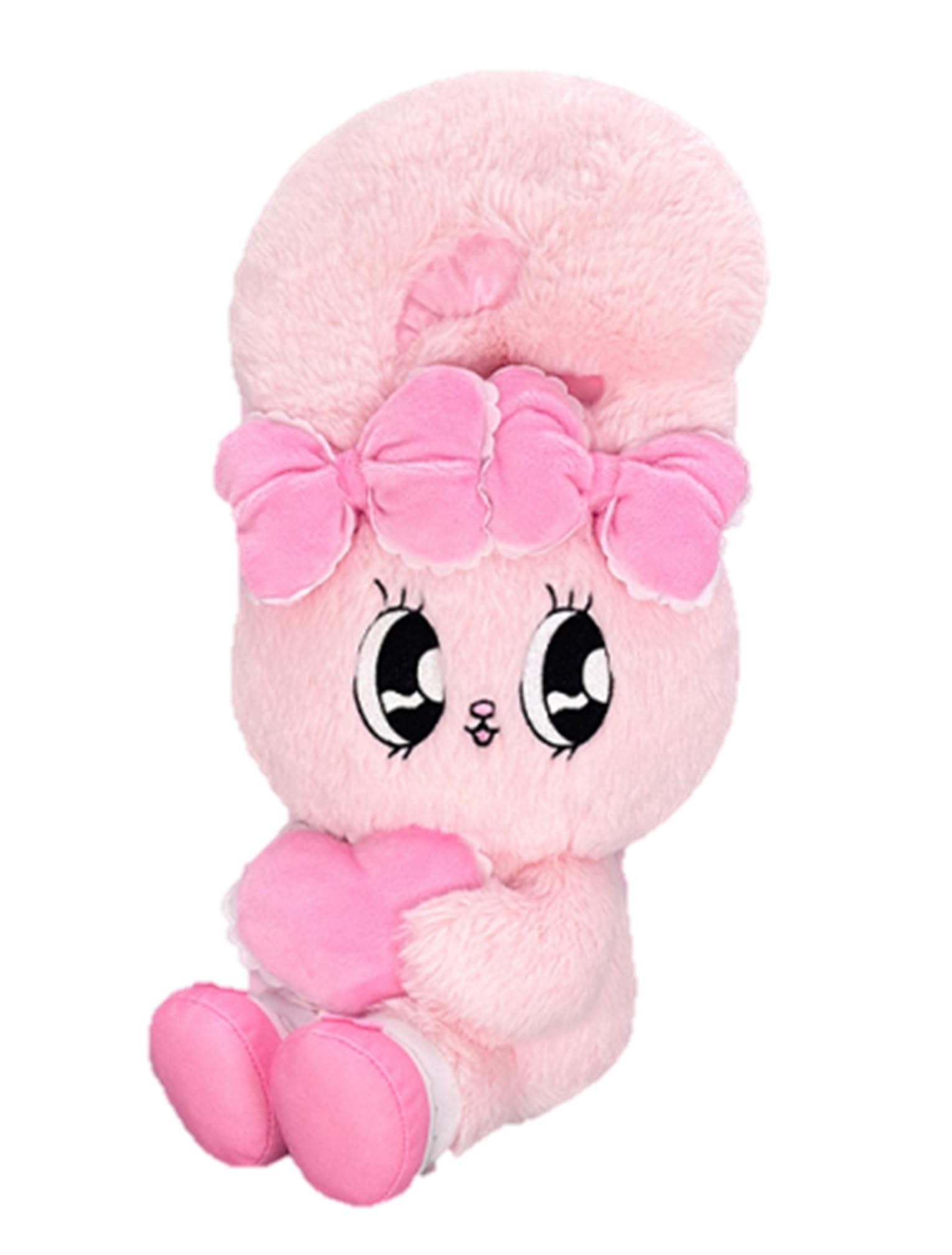 Esther Bunny Plush Toy, Frilled Ribbon, BIG, Extra Large, Pink, Approx. 34cm