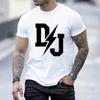 Heren T-shirt voor Heren Mode DJ Hartslag Bedrukt T-shirt Korte Mouw Streetwear Muziekliefhebber Zomer Casual Heren T-shirts Tops