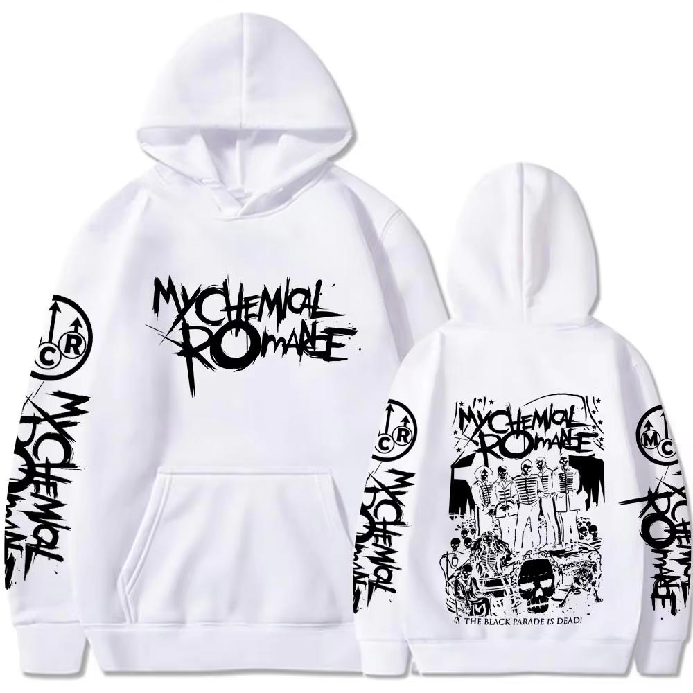 Rock Band Style Hoodies Men Women Punk Emo Hooded Sweatshirt Vintage Gothic Oversized Fleece Pullover Long Sleeve Streetwear Fashion Casual Trendy