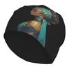 African Inspired Graphic Pattern Soft Fabric Beanie  Unisex Knitted Casual Skull Cap Polyester  Spandex Blend Stretchable