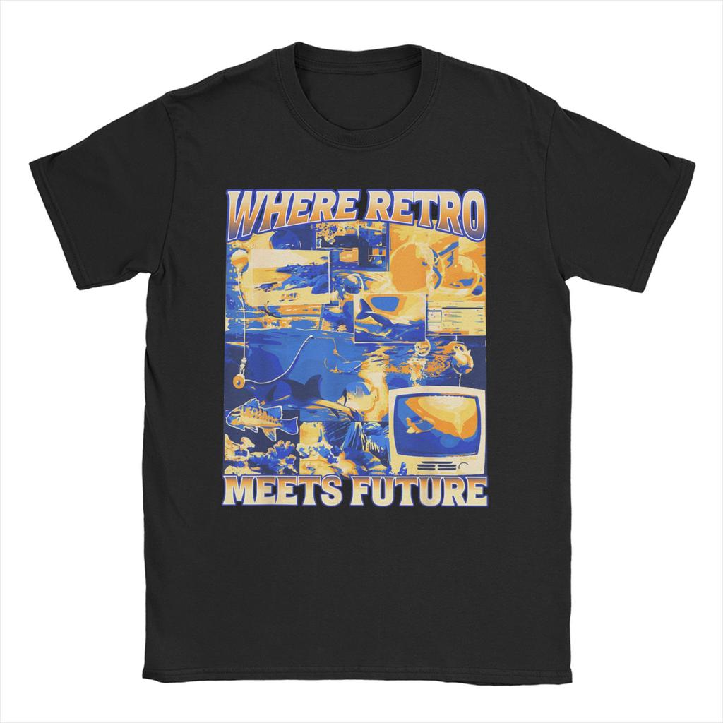 Herren Damen Frutiger Aero Retro Vibes T-Shirt Y2K 90er Vibes Reine Baumwolle Oberteile Neuheit Rundhals T-Shirt Übergröße T-Shirt