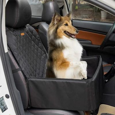 Asiento de coche para mascotas, hamaca impermeable, portador para viajes al aire libre, cesta acolchada resistente al desgaste para perros y gatos, suministros para mascotas, coches universales