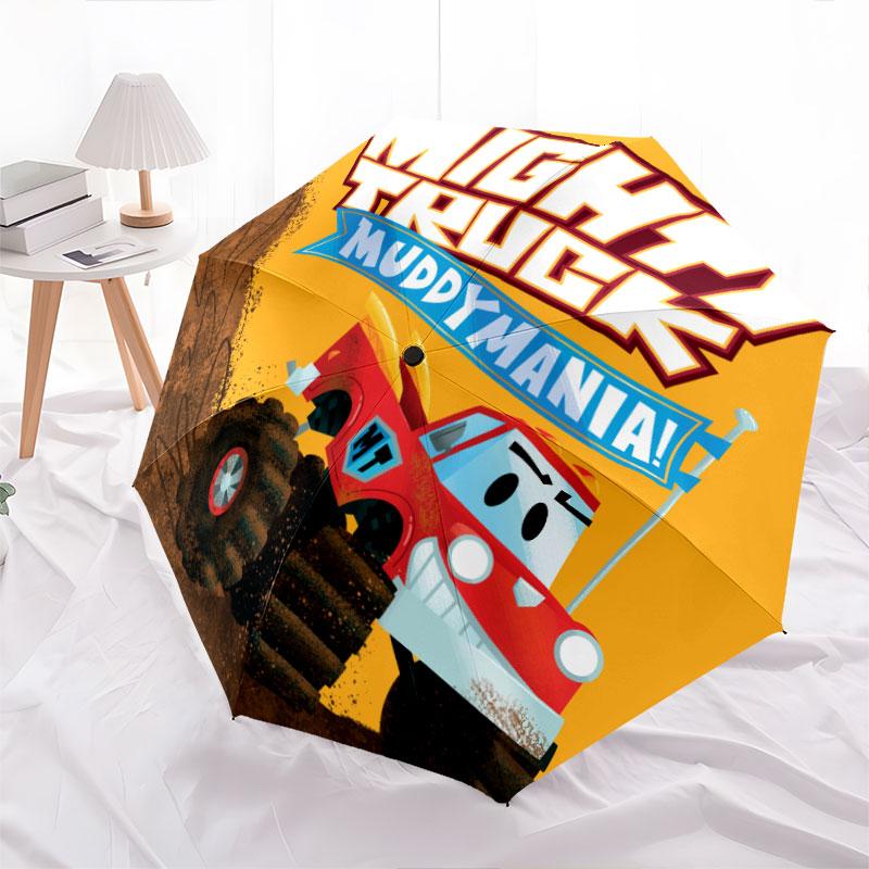 Mighty Machines, automatic folding umbrella, portable and foldable design, 8 ribs, a Christmas or birthday gift.