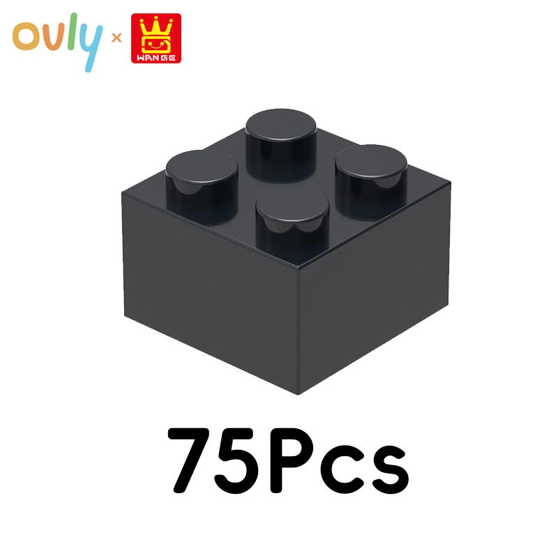 

WANGE 2*2 Строительные блоки 75 шт. Маленькие совместимые кирпичики 4-отверстные высокие элементы Аксессуары MOC DIY Насыпью Детская игрушка №3003 0.1kg(75pcs) чёрный