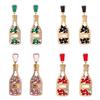 Colorful Bottle Earring Champagne Dangle Earrings Cute Alloy Wine Pendant