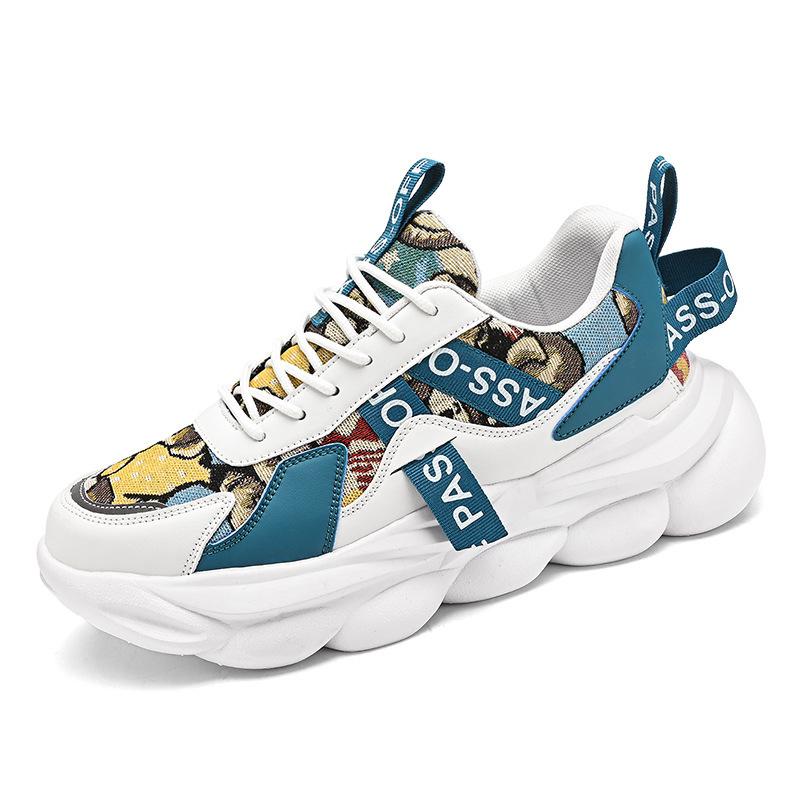 

Fashion 2025 New Men s Breathable Thick soled Sneakers Comfortable and Versatile Running Basketball Sports Casual Shoes 44