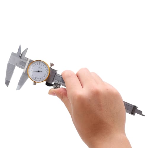 Walfront Dial Caliper 0-150mm 0.02mm Vernier Caliper Steel Impact Resistant Adjustable Caliper Measuring Tool with Depth Rod, Industrial Tool