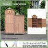 Outdoor Anti-Corrosion Solid Wood Garden Storage Cabinet with Sun Protection