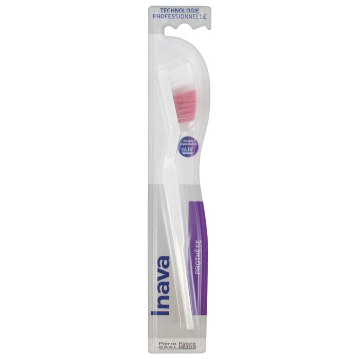 Brosse à dents pour prothèse - Inava - Prothèse - Brins en Tynex - Double-implantation - Mixte