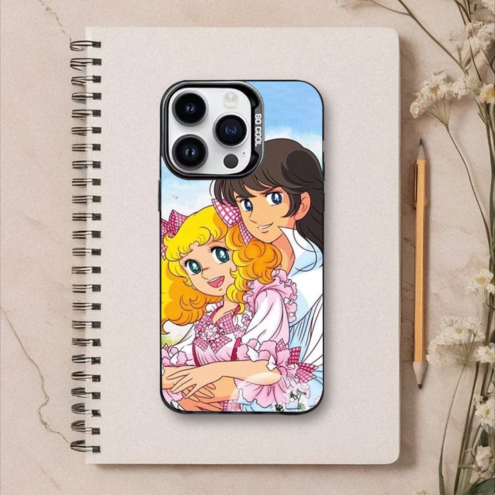 Candy 90s Anime Phone Case For iPhone17,16,15,14,13,12,Pro Max Black Colorful Phone case iPhone14