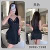 Sex underwear pure lace suspender skirt deep V free sexy small chest temptation pajamas women qqny