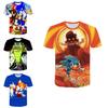 Stylisches Sonic The Hedgehog Kinder T-Shirt Mit Buntem Cartoon-Design Für Jungen Und Mädchen