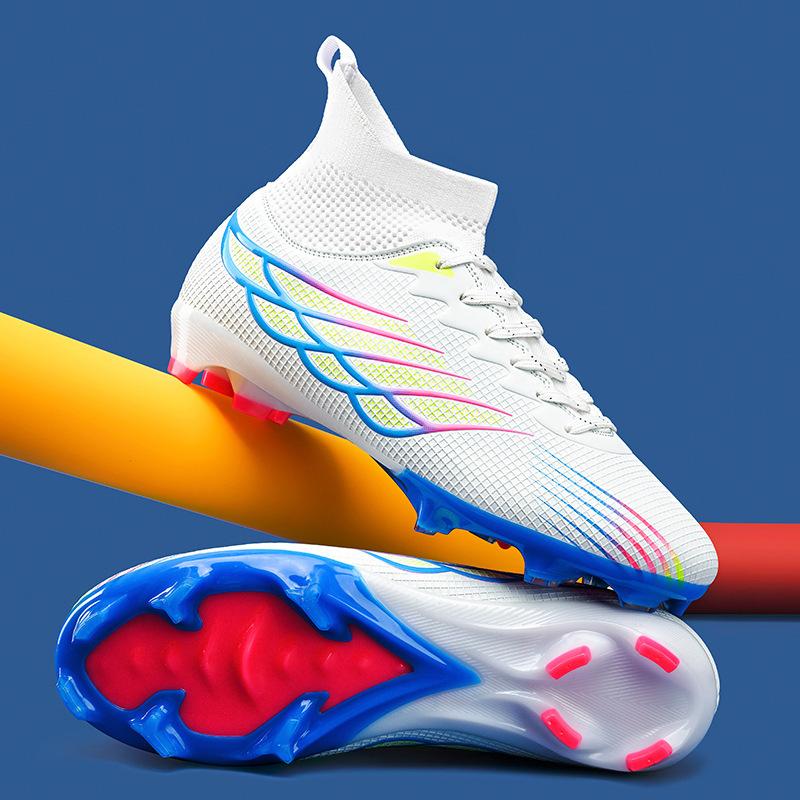 High top football shoes spike football shoes TF broken nail training shoes football men's